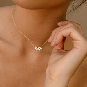 14k gp zirconia necklace; nwot